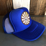 Hermosa Beach SUNBEAMS High Crown Trucker Hat - Royal Blue (Curved Brim)