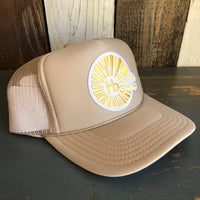Hermosa Beach CLASSIC LOGO High Crown Trucker Hat - Khaki