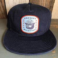SMOKEY BEAR / PREVENT WILDFIRES - 5 Panel Low Profile Style Dad Hat - Navy