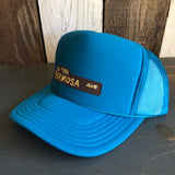 Hermosa Beach HERMOSA AVE High Crown Trucker Hat - Turquoise Blue