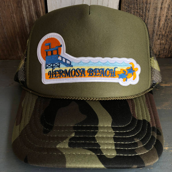 Hermosa Beach GOLDEN HOUR Trucker Hat - Camouflage/Olive