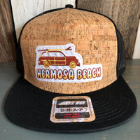 Hermosa Beach WOODIE Premium Cork Trucker Hat - (Black/Cork)
