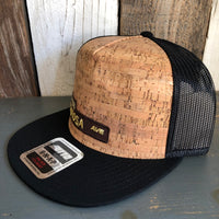 Hermosa Beach HERMOSA AVE Premium Cork Trucker Hat - (Black/Cork)