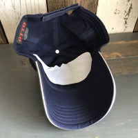 Hermosa Beach WOODIE - 6 Panel Low Profile Style Dad Hat with Velcro Closure - Navy/Navy/Khaki