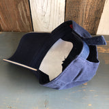 Hermosa Beach CLASSIC LOGO - 6 Panel Low Profile Style Dad Hat with Velcro Closure - Navy/Navy/Khaki