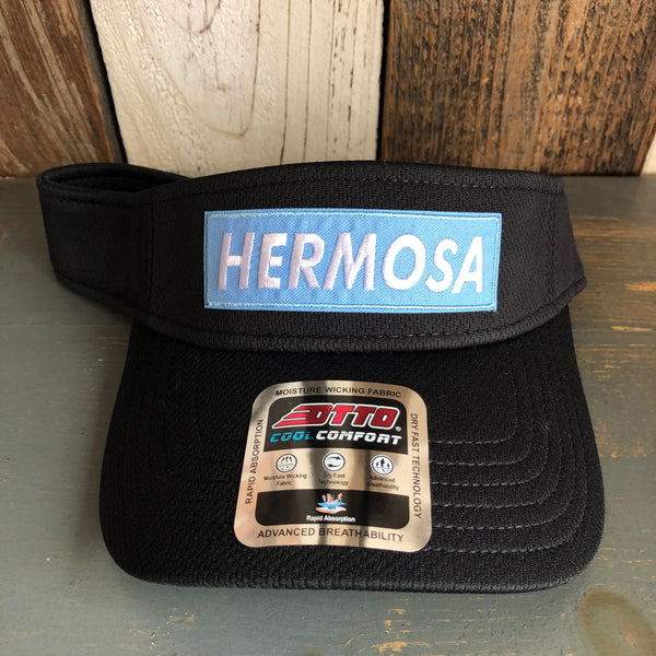 Hermosa Beach BLUE SUPREME HERMOSA - Cool Comfort Performance Polyester Cool Mesh Sun Visor - Black