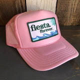 Hermosa Beach FIESTA FOREVER High Crown Trucker Hat - Pink