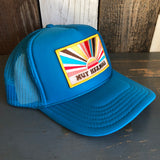 Hermosa Beach MUY HERMOSA Trucker Hat - Neon Blue