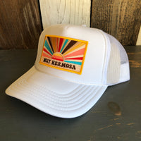 Hermosa Beach MUY HERMOSA High Crown Trucker Hat - White