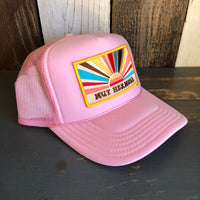 Hermosa Beach MUY HERMOSA High Crown Trucker Hat - Pink