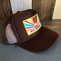 Hermosa Beach MUY HERMOSA High Crown Trucker Hat - Brown