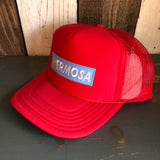 Hermosa Beach BLUE SUPREME HERMOSA High Crown Trucker Hat - Red