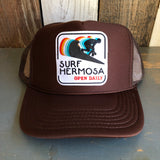 SURF HERMOSA :: OPEN DAILY High Crown Trucker Hat - Brown