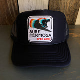 SURF HERMOSA :: OPEN DAILY High Crown Trucker Hat - Navy