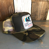 SURF HERMOSA :: OPEN DAILY Trucker Hat - Full Camouflage