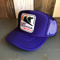 SURF HERMOSA :: OPEN DAILY High Crown Trucker Hat - Purple