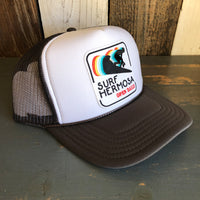 SURF HERMOSA :: OPEN DAILY Trucker Hat - Charcoal Grey/White/Charcoal Grey
