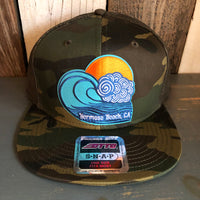 Hermosa Beach TUBULAR Camouflage 6 Panel Mid Profile Mesh Back Snapback Trucker Hat - Dark Green/Brown/Dark Olive Green