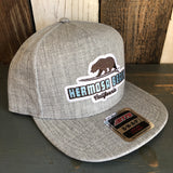Hermosa Beach SURFING GRIZZLY BEAR 5-Panel Mid Profile Snapback Hat - Grey
