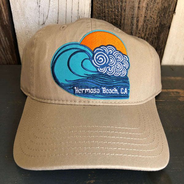 Hermosa Beach TUBULAR 6 Panel Low Profile Dad Hat - Khaki Brown
