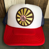 Hermosa Beach SUNBEAMS Trucker Hat - Red/White/Royal Blue