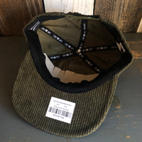 MOUNTAIN RAINBOW CORDUROY HAT - Olive