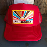 Hermosa Beach MUY HERMOSA High Crown Trucker Hat - Red