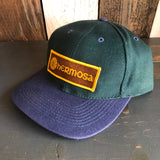 Hermosa Beach AS REAL AS THE STREETS - 6 Panel Low Profile Baseball Cap with Adjustable Strap with Press Buckle - Dark Green/Navy
