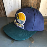 Hermosa Beach FIESTA - 6 Panel Low Profile Baseball Cap with Adjustable Strap with Press Buckle - Navy/Dark Green