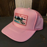 PALM SPRINGS, CALIFORNIA High Crown Trucker Hat - Pink