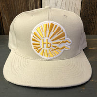 Hermosa Beach CLASSIC LOGO 6 Panel Mid Profile Baseball Cap  - Brushed Bull Denim