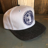 SOUTH BAY SURF (Navy Colored Patch) 6 Panel Mid Profile Baseball Cap - Brushed Bull Denim