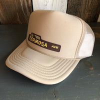 Hermosa Beach HERMOSA AVE High Crown Trucker Hat - Khaki