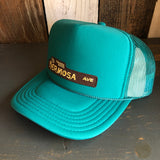 Hermosa Beach HERMOSA AVE High Crown Trucker Hat - Jade Green