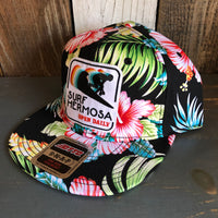 SURF HERMOSA :: OPEN DAILY Hawaiian Pattern 6 Panel Mid Profile Snapback Hat - A ‘o ia (Flat Brim)