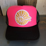 Hermosa Beach CLASSIC LOGO Trucker Hat - Black/Neon Pink/Black