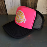 Hermosa Beach CLASSIC LOGO Trucker Hat - Black/Neon Pink/Black