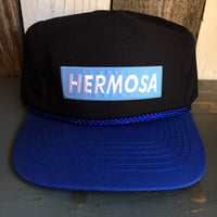 Hermosa Beach BLUE SUPREME HERMOSA 5 Panel High Crown Baseball Cap - Royal Blue/Black
