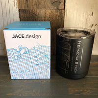 Hermosa Beach Map 10 oz Insulated Cup in Matte Black