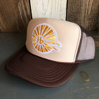 Hermosa Beach CLASSIC LOGO Trucker Hat - Brown/Khaki