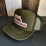 Hermosa Beach WOODIE High Crown Trucker Hat - Olive