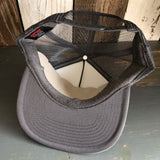 Hermosa Beach LIFEGUARD TOWER Trucker Hat - Charcoal Grey (Flat Brim)