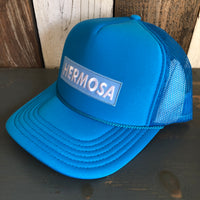 Hermosa Beach BLUE SUPREME HERMOSA Trucker Hat - Neon Blue