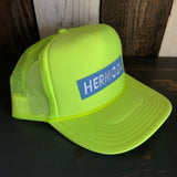 Hermosa Beach BLUE SUPREME HERMOSA Trucker Hat - Neon Yellow