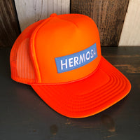 Hermosa Beach BLUE SUPREME HERMOSA Trucker Hat - Neon Orange