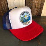 Hermosa Beach SHOREFRONT Trucker Hat - Red/White/Royal Blue