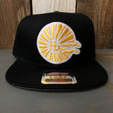 Hermosa Beach CLASSIC LOGO - "OTTO SNAP" 6 Panel Mid Profile Snapback Hat - Black