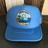 Hermosa Beach SHOREFRONT High Crown Trucker Hat - Col. Blue