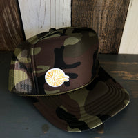 Hermosa Beach CLASSIC MINI LOGO Trucker Hat - Full Camouflage