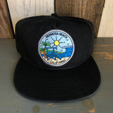Hermosa Beach SHOREFRONT 5 Panel Low Profile Style Dad Hat - Black